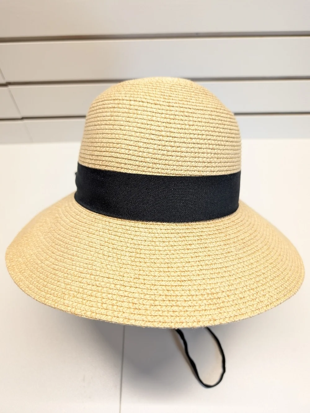 FURTALK Women's Foldable Wide Brim Straw Hat Beige M/L EUC